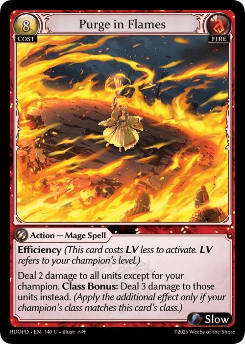 Purge in Flames, Radiant Origins: Pantheon 140