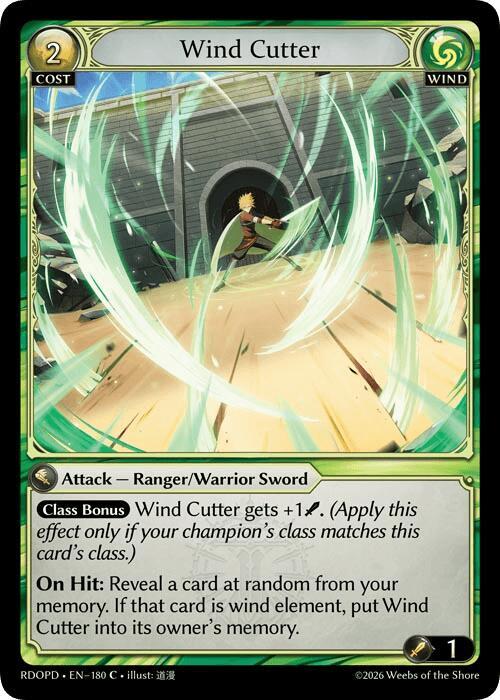 Wind Cutter, Radiant Origins: Pantheon 180