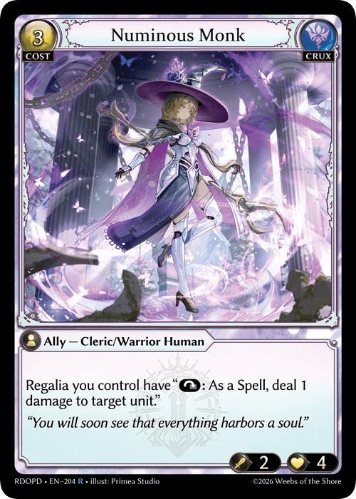 Numinous Monk, Radiant Origins: Pantheon 204
