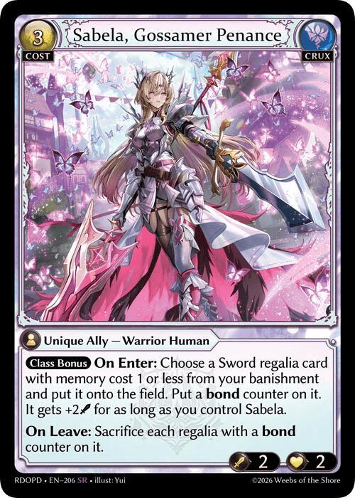 Sabela, Gossamer Penance, Radiant Origins: Pantheon 206