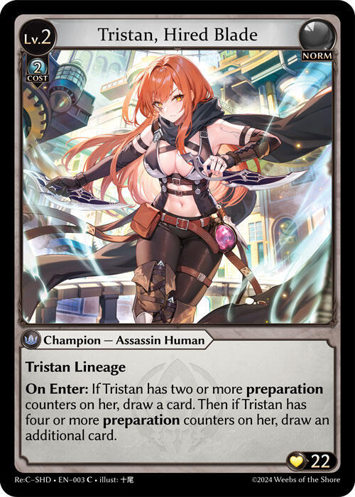 Tristan, Hired Blade, Tristan Re:Collection, Shadowdancer 003