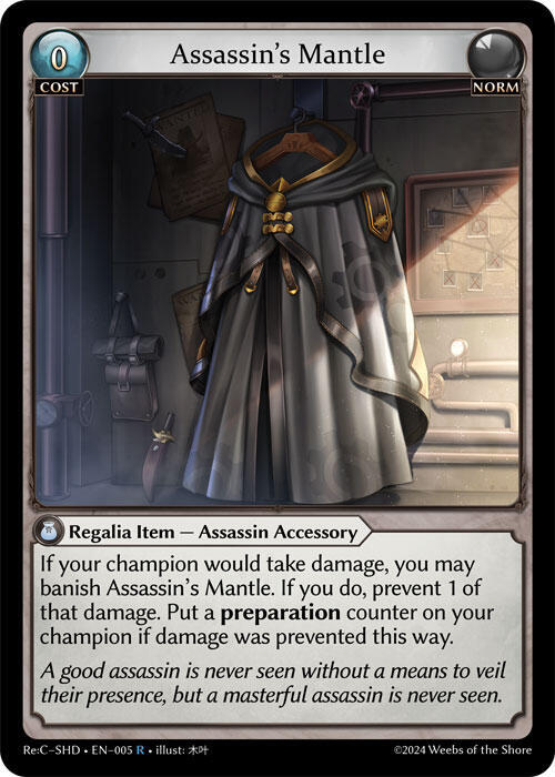 Assassin's Mantle, Tristan Re:Collection, Shadowdancer 005