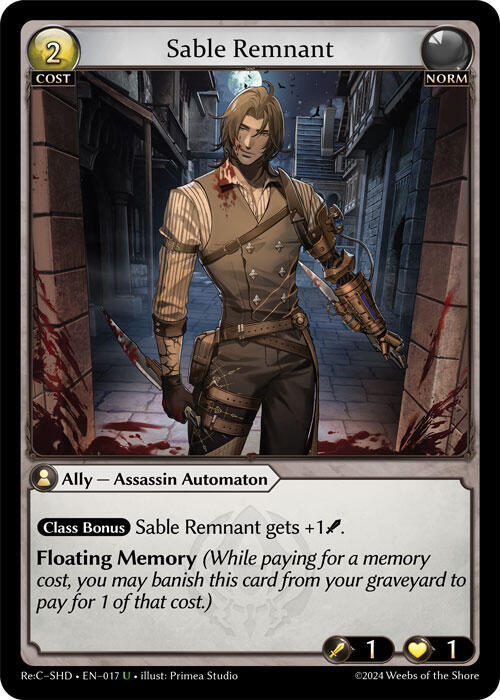 Sable Remnant, Tristan Re:Collection, Shadowdancer 017
