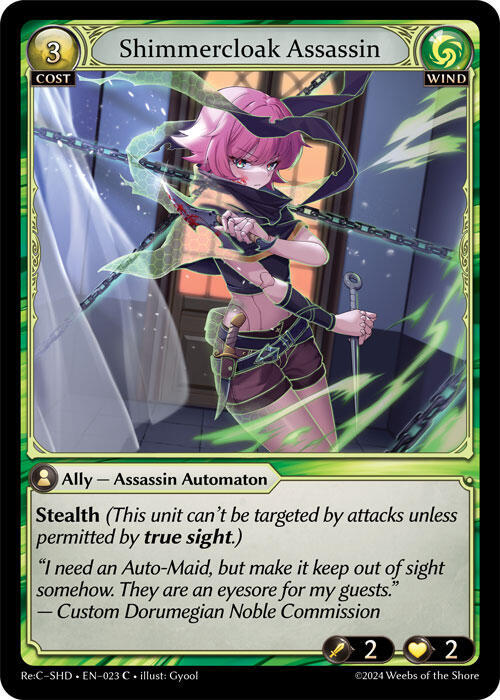 Shimmercloak Assassin, Tristan, Shadowdancer Re:Collection Lite 023