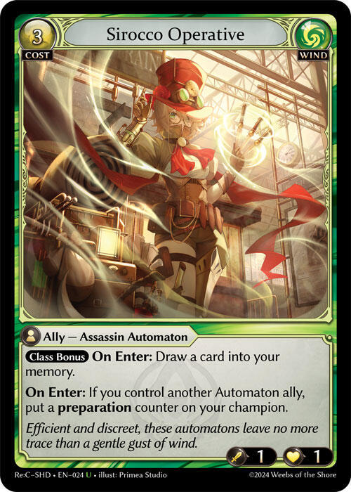 Sirocco Operative, Tristan, Shadowdancer Re:Collection Lite 024