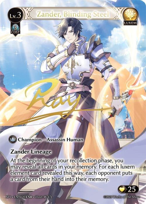 Zander, Blinding Steel (CSR), Supporter Pack 1 020