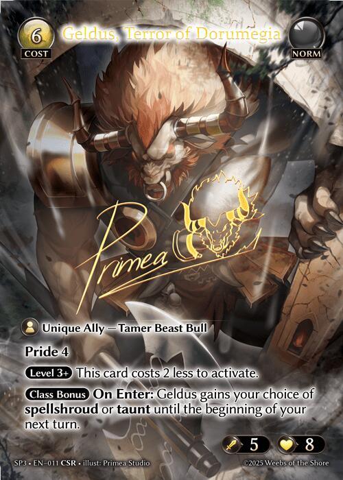 Geldus, Terror of Dorumegia (CSR), Supporter Pack 3 011