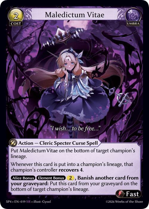 Maledictum Vitae (Curio Foil), Supporter Pack 4 019
