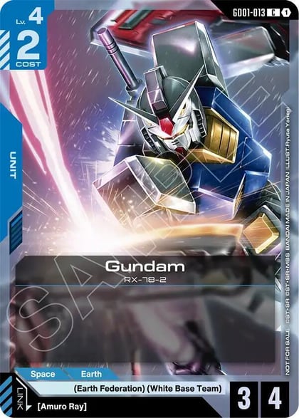 Gundam (GD01-013) (WCS26-27 Participation Pack Vol.1), Gundam Promotional Cards GD01-013