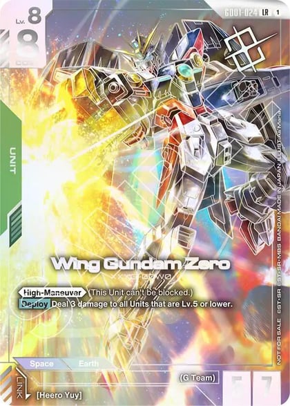 Wing Gundam Zero (Championship Winner Card 01), Gundam Promotional Cards GD01-024