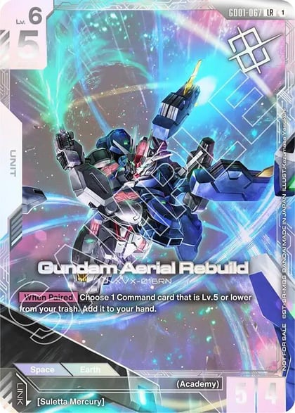 Gundam Aerial Rebuild (Newtype Challenge 2025 Mission1), Gundam Promotional Cards GD01-067