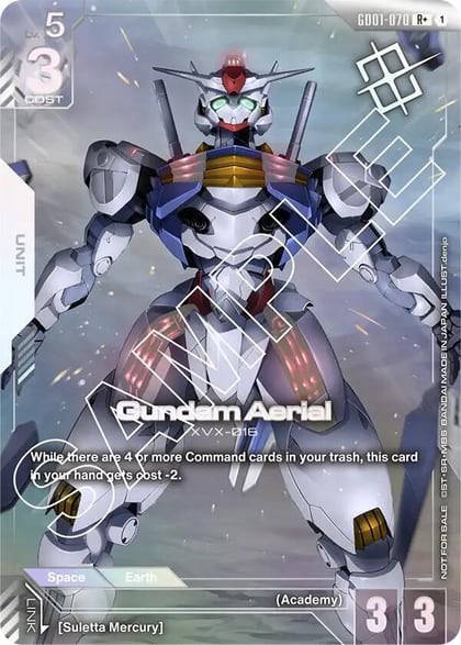 Gundam Aerial (Store Tournament Winner Pack 01), Gundam Promotional Cards GD01-070
