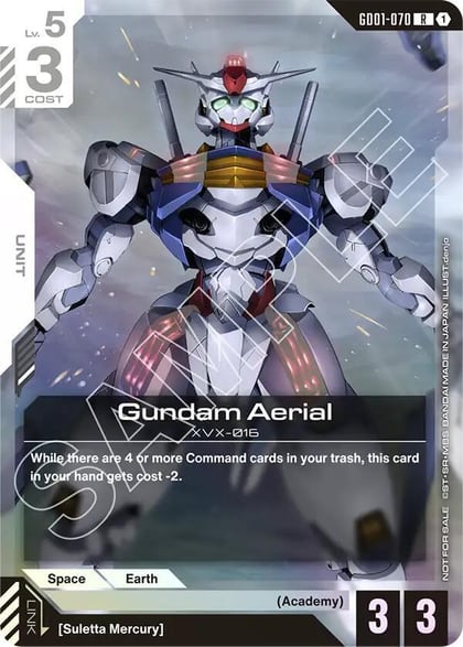 Gundam Aerial (Store Tournament Participant Pack 01), Gundam Promotional Cards GD01-070