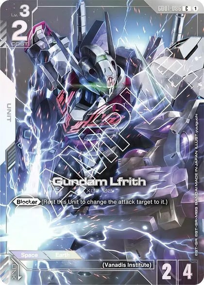 Gundam Lfrith (Premium Card Collection), Gundam Promotional Cards GD01-086