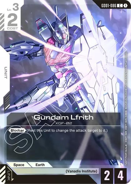 Gundam Lfrith (Championship Participation Pack 01), Gundam Promotional Cards GD01-086