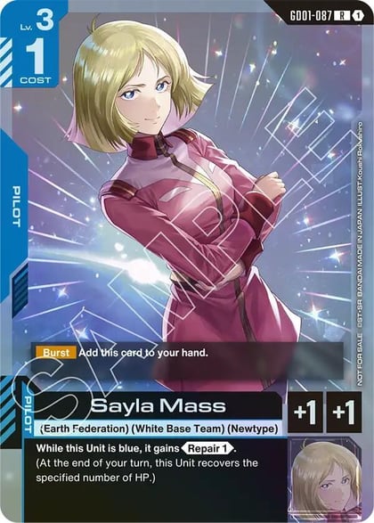Sayla Mass (Store Tournament Participant Pack 01), Gundam Promotional Cards GD01-087
