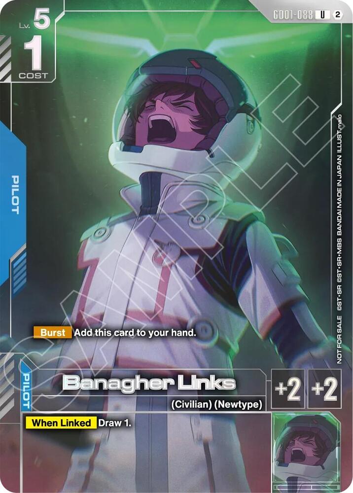 Banagher Links (Newtype Challenge 2026 Mission 4), Gundam Promotional Cards GD01-088