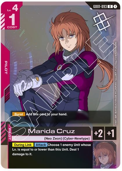 Marida Cruz (Judge Pack 01), Gundam Promotional Cards GD01-093