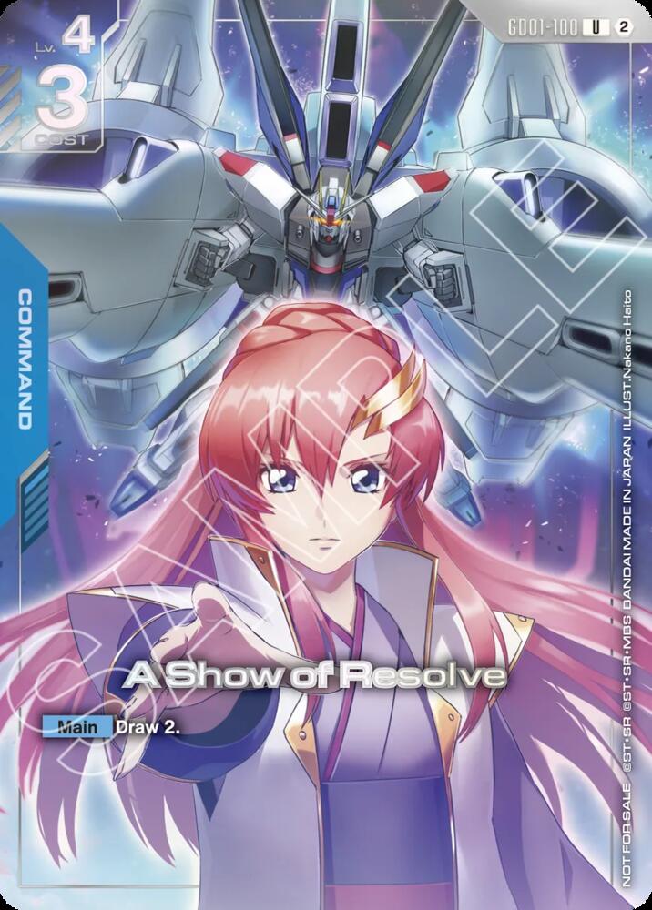 A Show of Resolve (1st Anniversary Event), Gundam Promotional Cards GD01-100
