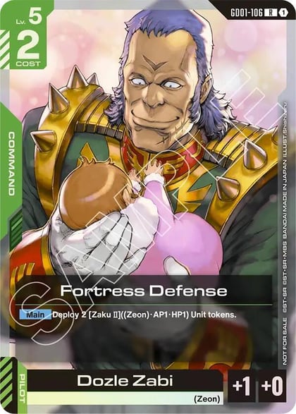 Fortress Defense (Championship Participation Pack 01), Gundam Promotional Cards GD01-106