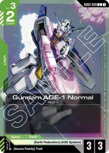 Gundam AGE-1 Normal (GD02-029) (GD02 Release Event), Gundam Promotional Cards GD02-029