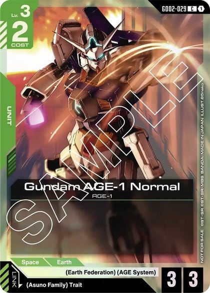 Gundam AGE-1 Normal (Store Tournament Participant Pack 02), Gundam Promotional Cards GD02-029