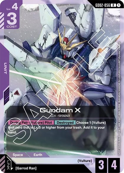 Gundam X (GD02-056) (Store Tournament Participant Pack 02), Gundam Promotional Cards GD02-056