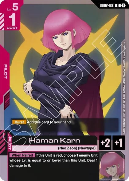 Haman Karn, Gundam Promotional Cards GD02-091