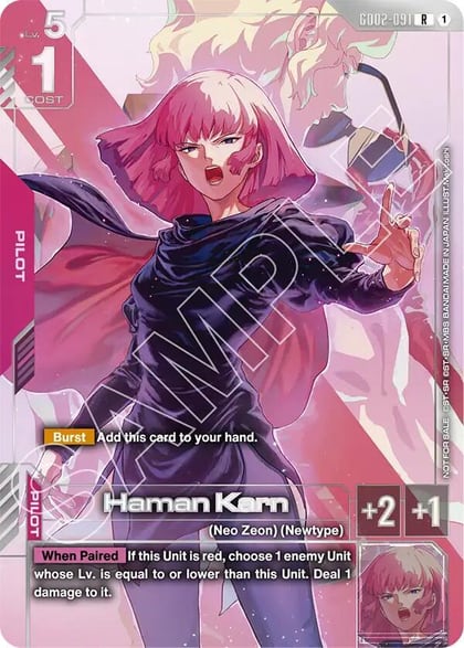 Haman Karn (Newtype Challenge 2025 Mission 3), Gundam Promotional Cards GD02-091