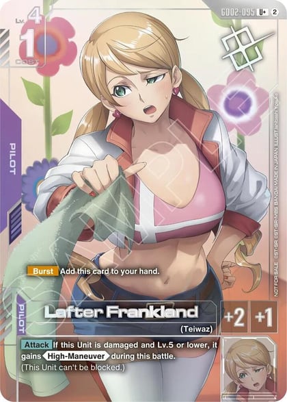 Lafter Frankland (Store Tournament Winner Pack 05), Gundam Promotional Cards GD02-095