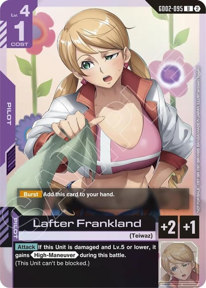 Lafter Frankland (Store Tournament Participation Pack 05), Gundam Promotional Cards GD02-095