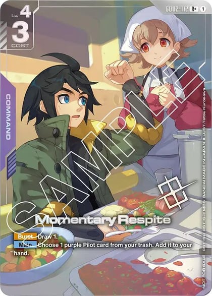 Momentary Respite (Store Tournament Winner Pack 02), Gundam Promotional Cards GD02-112