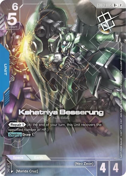 Kshatriya Besserung (Store Tournament Winner Pack 05), Gundam Promotional Cards GD03-005