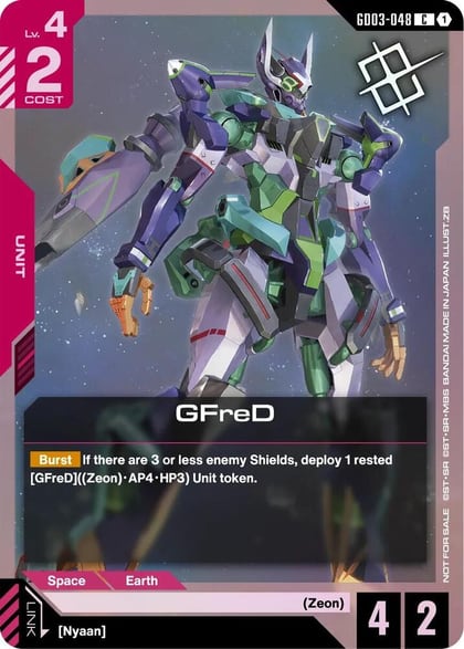GFreD (Judge Pack 02), Gundam Promotional Cards GD03-048