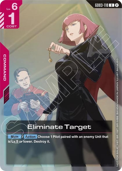 Eliminate Target (Store Tournament Participation Pack 05), Gundam Promotional Cards GD03-110