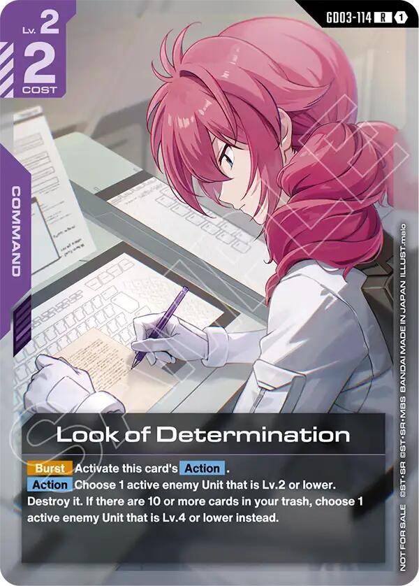 Look of Determination (Newtype Challenge 2026 Mission 2), Gundam Promotional Cards GD03-114