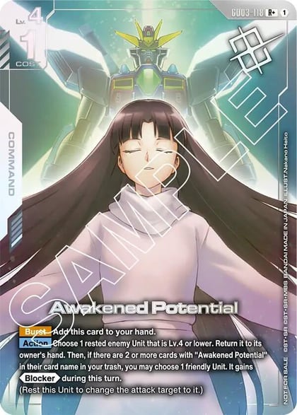 Awakened Potential (Store Tournament Winner Pack 03), Gundam Promotional Cards GD03-118