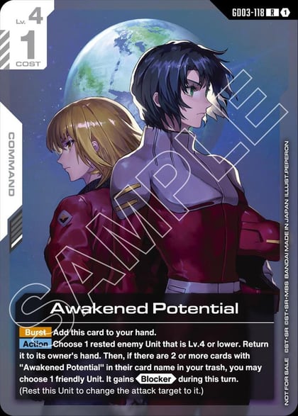 Awakened Potential (Newtype Challenge 2026 Mission 1), Gundam Promotional Cards GD03-118