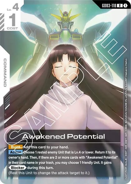 Awakened Potential (Store Tournament Participant Pack 03), Gundam Promotional Cards GD03-118