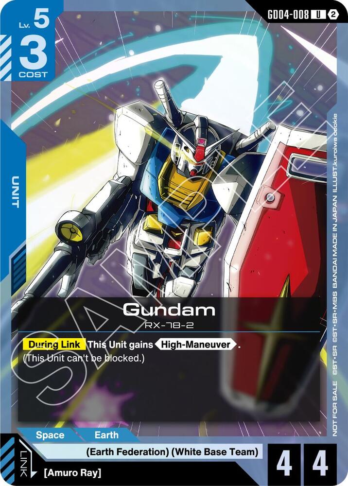 Gundam (GD04-008) (WCS 26-27 Participation Pack Vol.2), Gundam Promotional Cards GD04-008