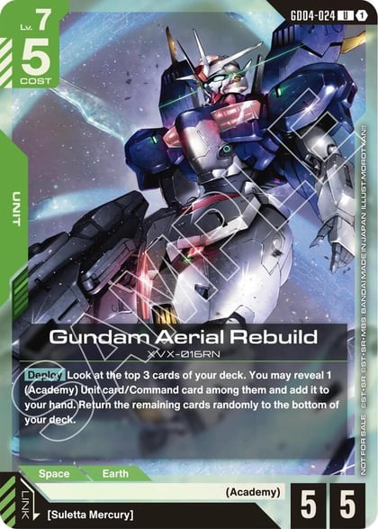Gundam Aerial Rebuild (GD04 Release Event), Gundam Promotional Cards GD04-024
