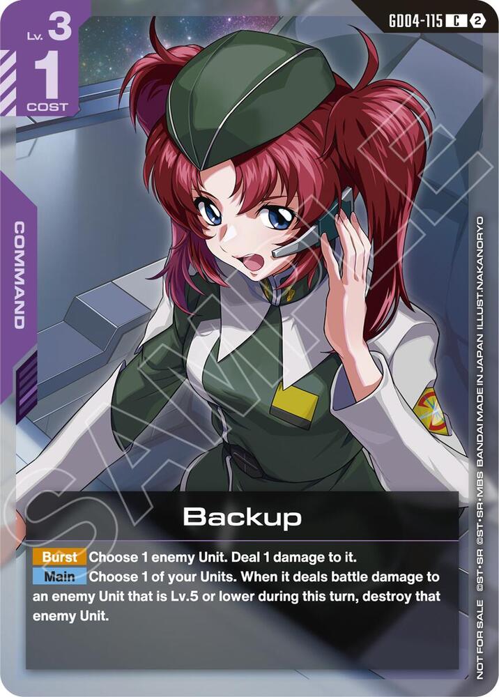 Backup (Event Pack 02), Gundam Promotional Cards GD04-115