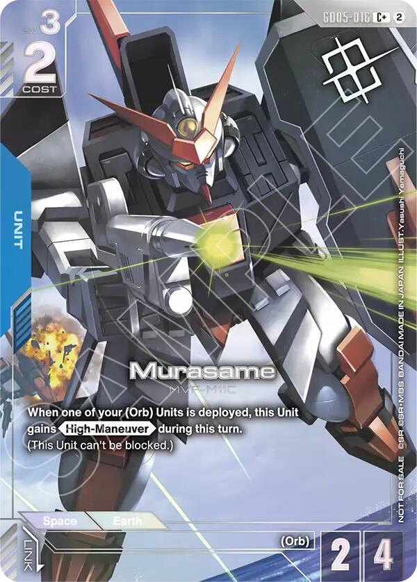 Murasame (Store Tournament Winner Pack 06), Gundam Promotional Cards GD05-016