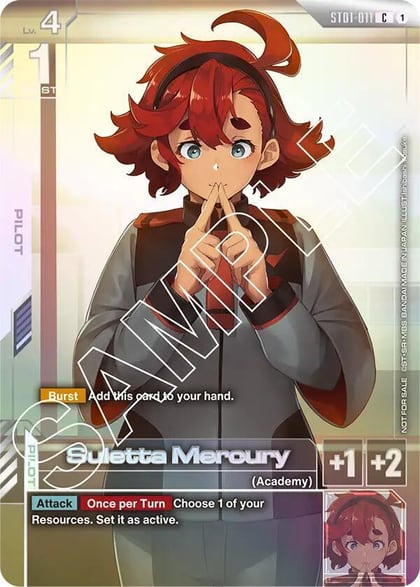 Suletta Mercury (Newtype Challenge 2025 Mission 1), Gundam Promotional Cards ST01-011
