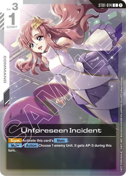 Unforeseen Incident (Store Tournament Participant Pack 01), Gundam Promotional Cards ST01-014