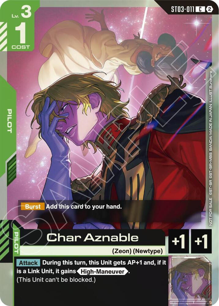 Char Aznable (World Championship Regionals 26-27 Season 2), Gundam Promotional Cards ST03-011