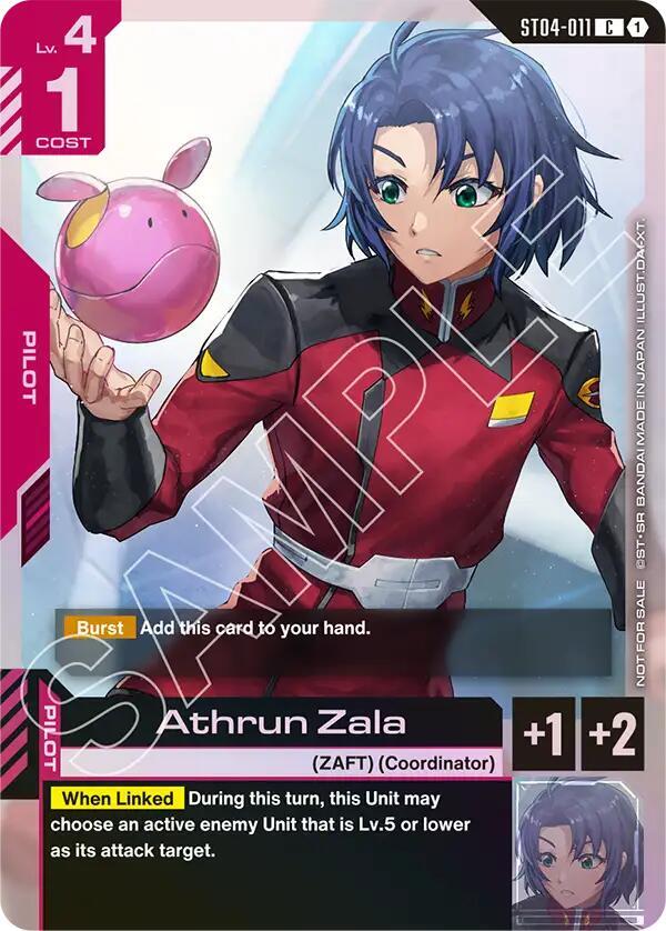 Athrun Zala (Store Tournament Participant Pack 01), Gundam Promotional Cards ST04-011
