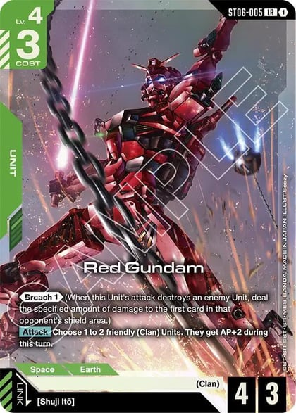 Red Gundam (Premium Card Collection Gundam Assemble), Gundam Promotional Cards ST06-005
