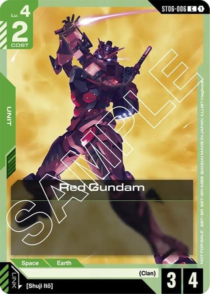 Red Gundam (Boost Kit 01), Gundam Promotional Cards ST06-006
