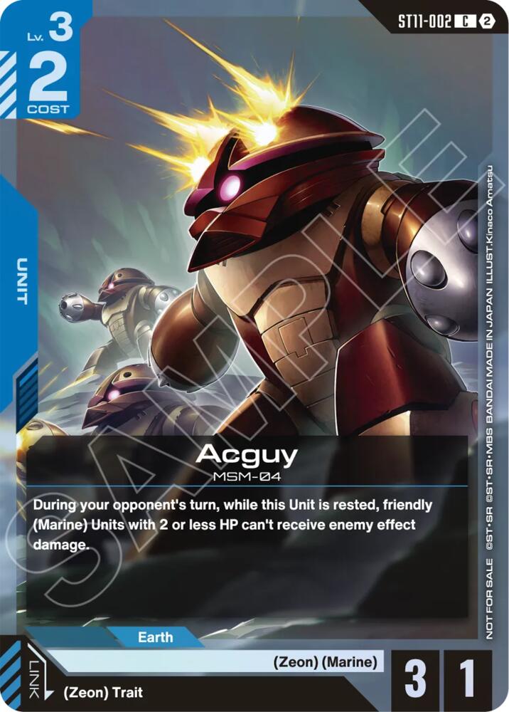 Acguy (ST11-ST14 Release Event), Gundam Promotional Cards ST11-002
